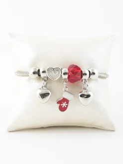 Stainless Stell Bracciale natalzio con charm
