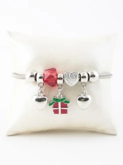 Stainless Stell Bracciale natalzio con charm
