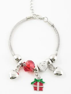 Stainless Stell Bracciale natalzio con charm