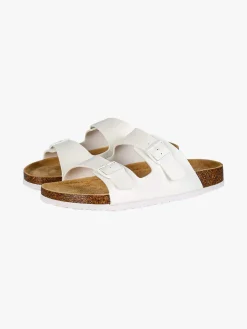 Starter Ciabatte da uomo con doppia fibbia - bianco