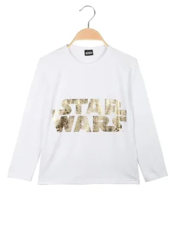 Star Wars Maglietta bimbo a manica lunga con stampa scritta