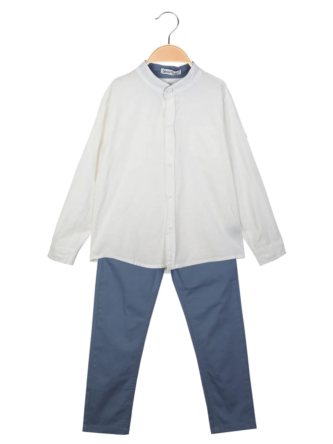 Street Porter Completo 2 pezzi da bambino con camicia alla coreana
