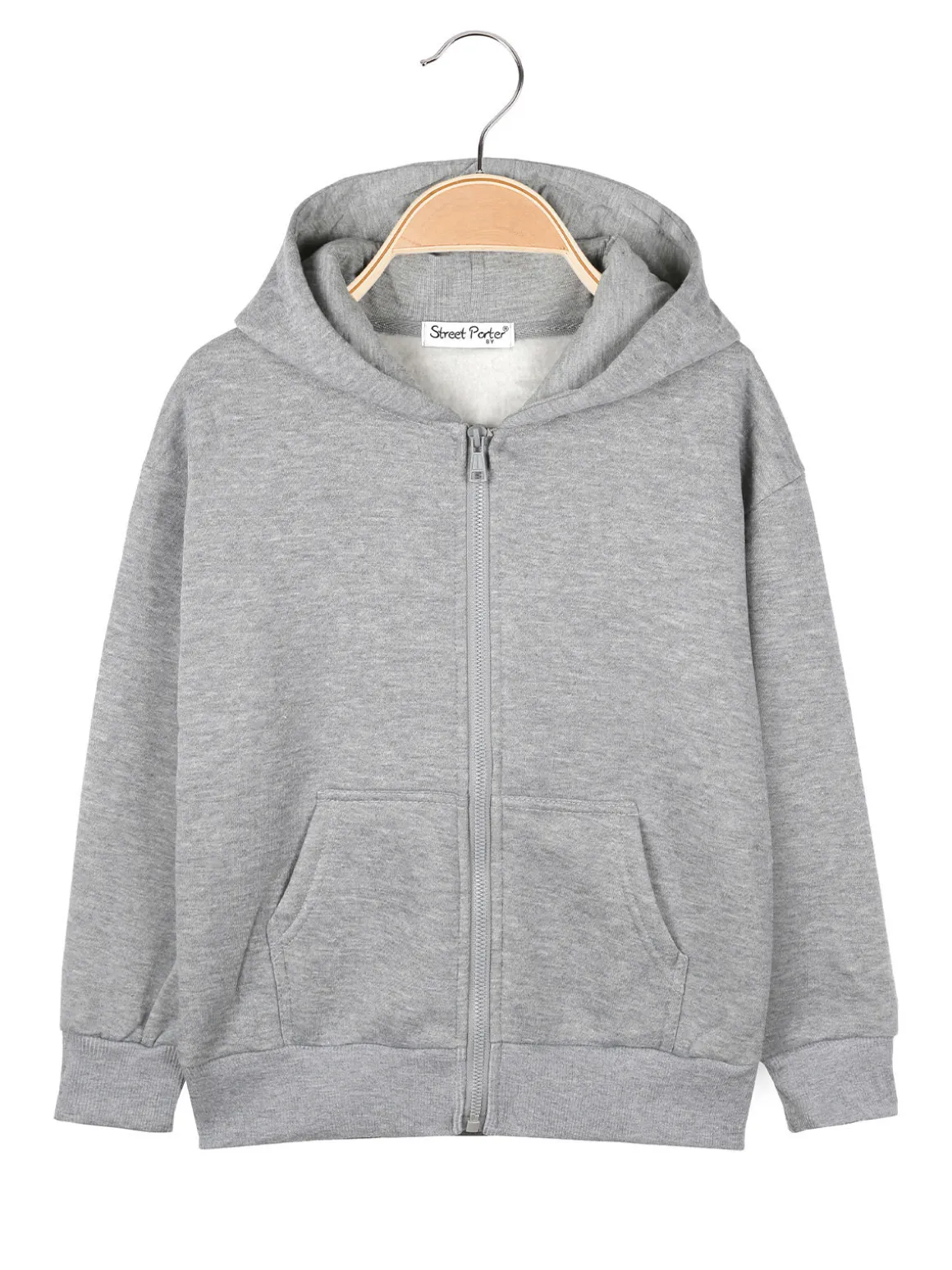 Street Porter Felpa da bambini con cappuccio e zip - grigio
