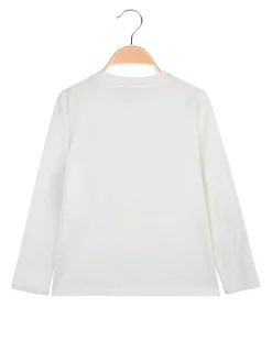 Street Porter T-shirt da bambino in cotone a maniche lunghe - bianco