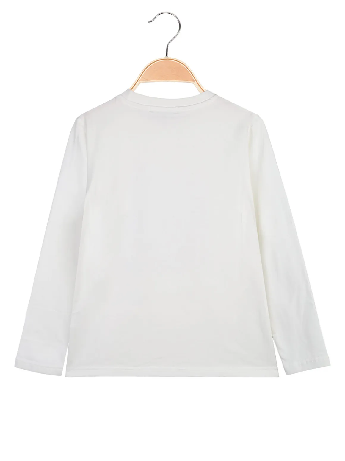 Street Porter T-shirt da bambino in cotone a maniche lunghe - bianco
