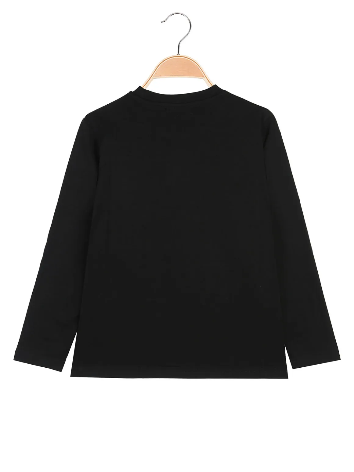 Street Porter T-shirt da bambino in cotone a maniche lunghe - nero
