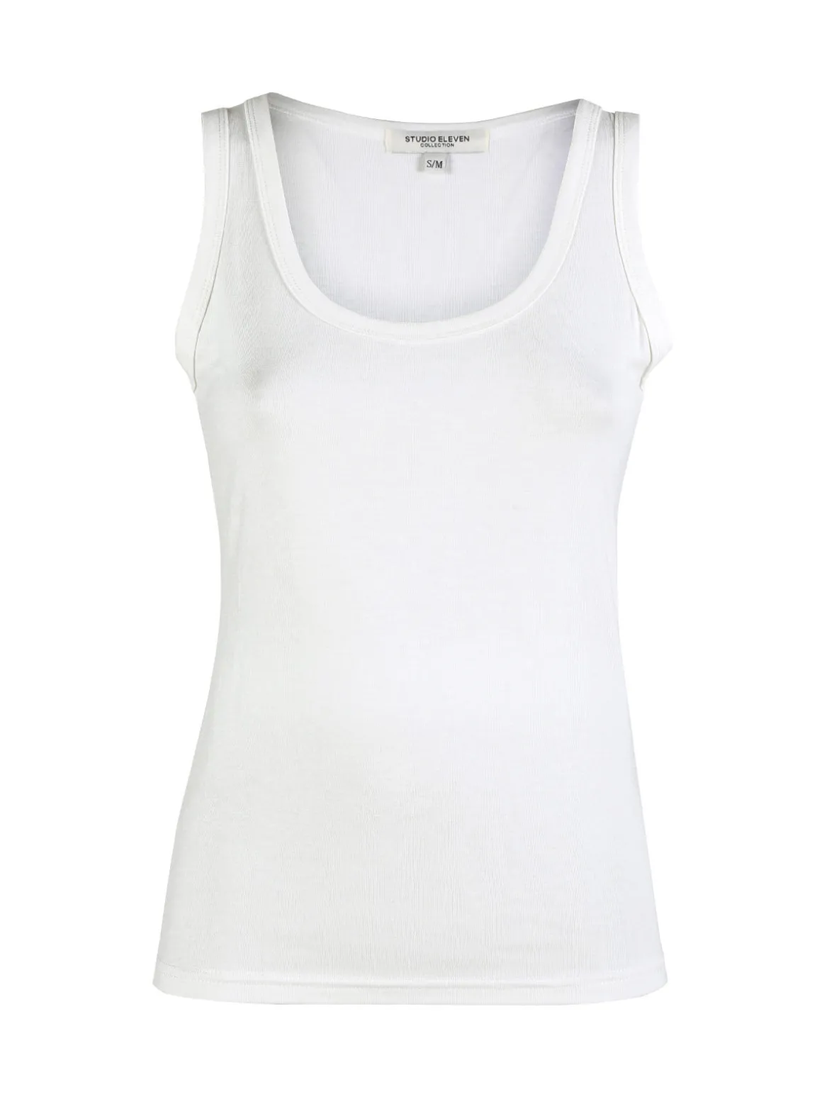 Studio Eleven Collection Canotta girocollo da donna - bianco