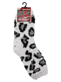 Stylosa Calze donna antiscivolo maculate - grigio chiaro