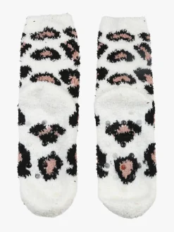 Stylosa Calze donna antiscivolo maculate - bianco