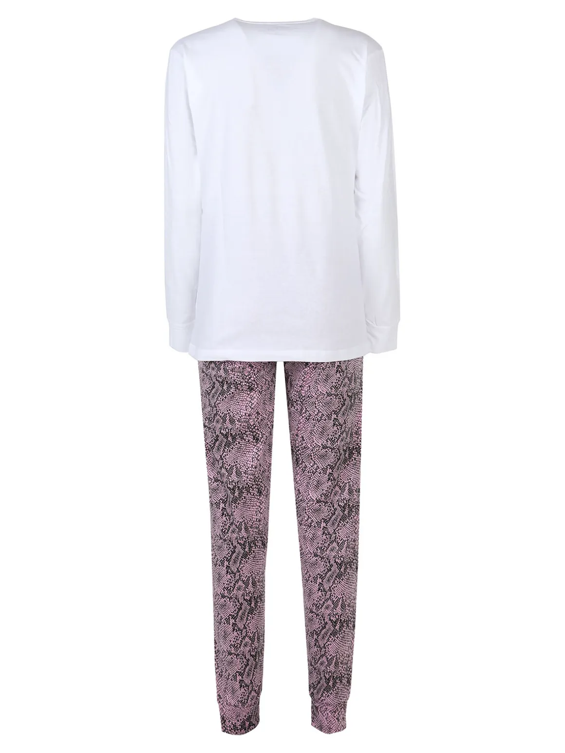 Stylosa Pigiama lungo da donna in cotone con stampe