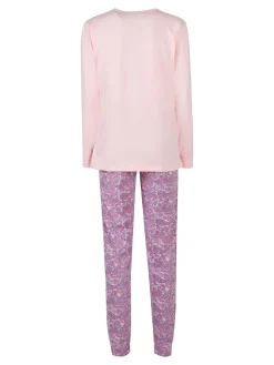Stylosa Pigiama lungo da donna in cotone con stampe