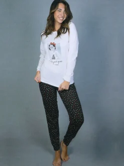 Stylosa Pigiama lungo da donna in cotone