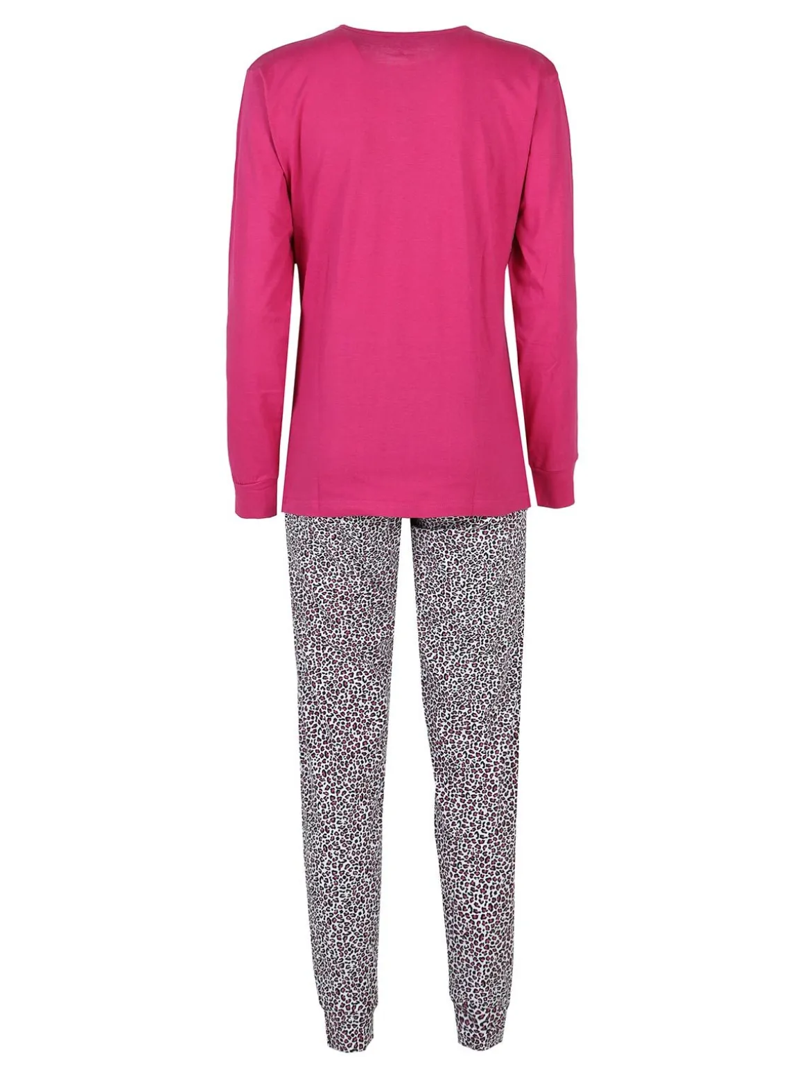 Stylosa Pigiama lungo donna con pantaloni leopardati
