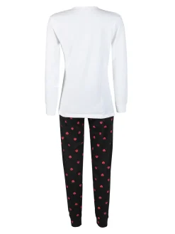 Stylosa Pigiama lungo donna in cotone con stampe