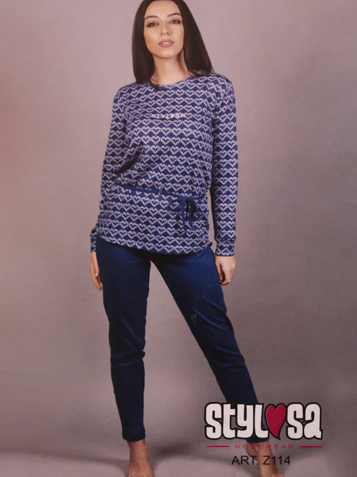 Stylosa Pigiama lungo in cotone donna
