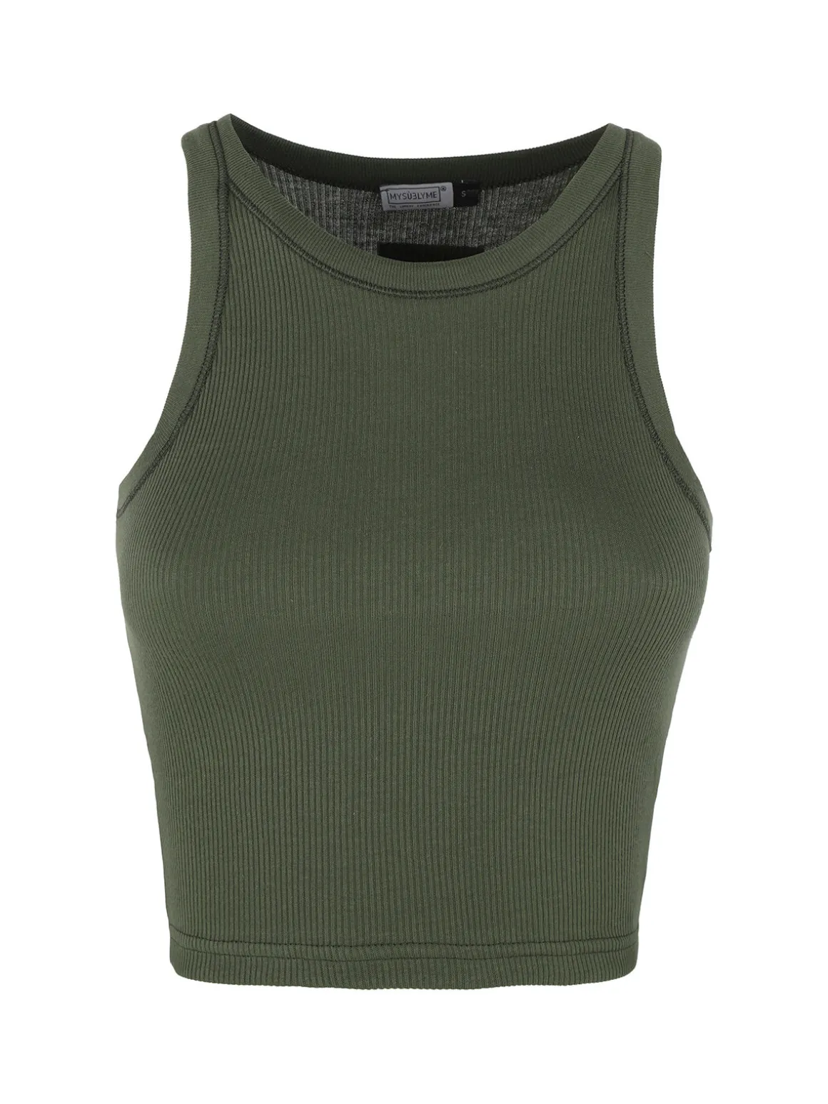 Sublyme Canotta cropped da donna a costine