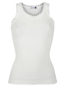 Sublyme Canotta donna con pizzo in misto cashmere