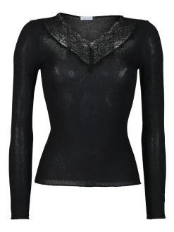 Sublyme Maglietta donna cashmere con pizzo