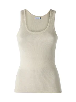 Sublyme Top donna a costine in lurex - oro