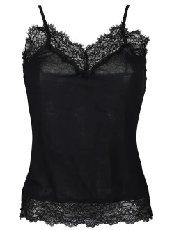 Sublyme Top donna in cashmere ultra light con pizzo