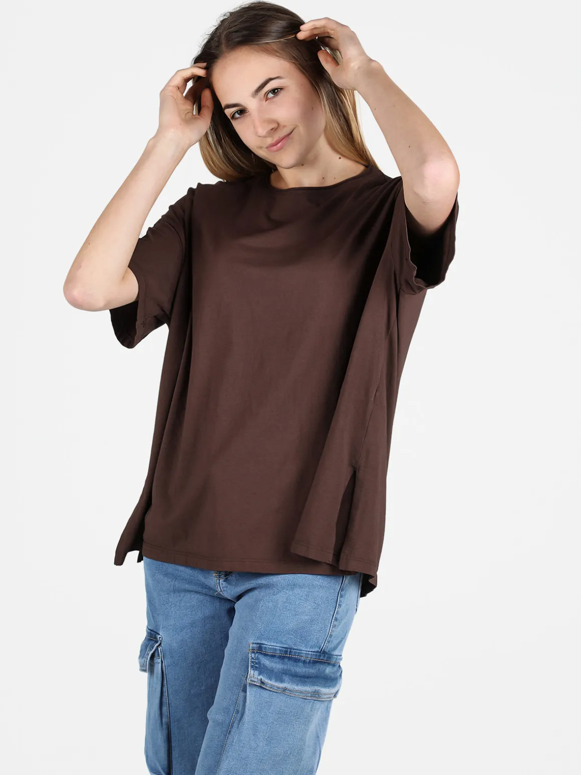 Sun Sun Maxi t-shirt donna oversize in cotone