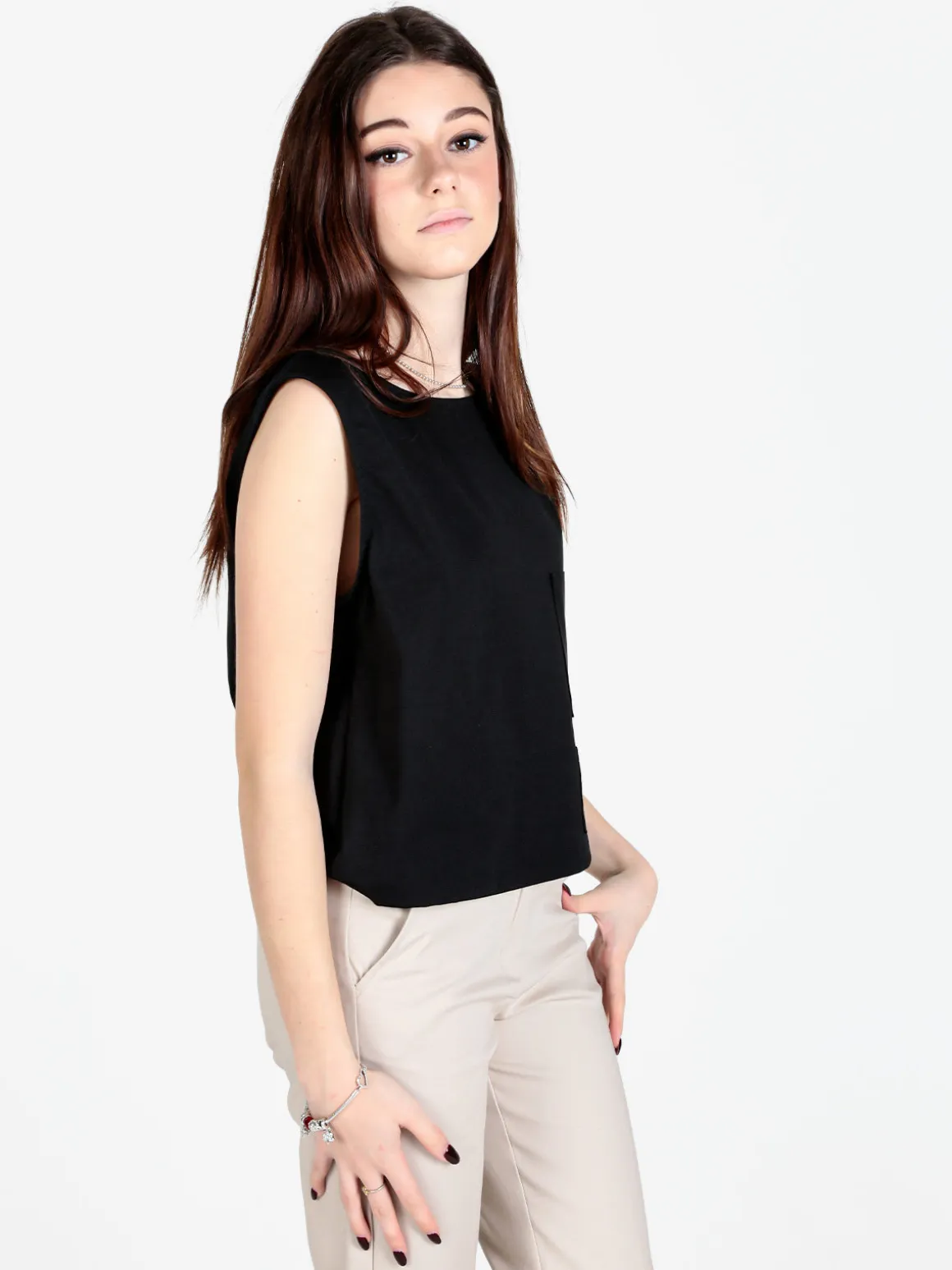 Sun Sun Top donna oversize in misto cotone