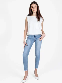 Sun Sun Top donna oversize in misto cotone