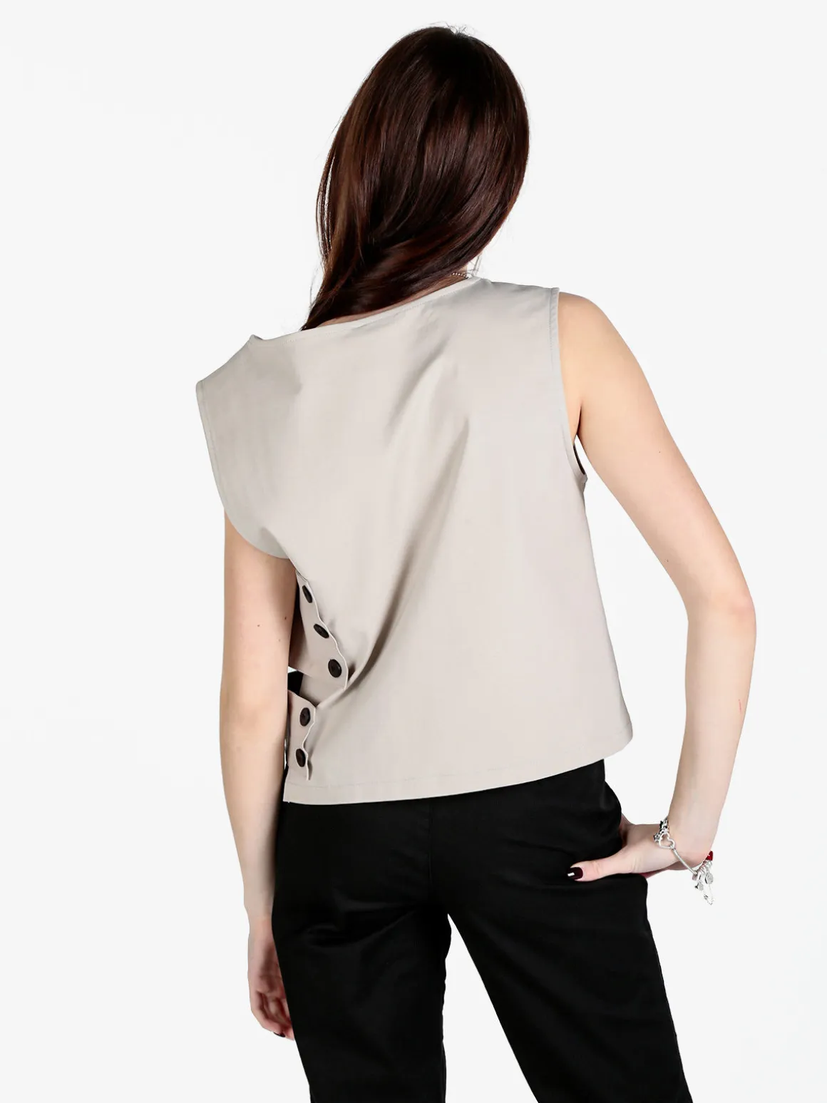 Sun Sun Top donna oversize in misto cotone