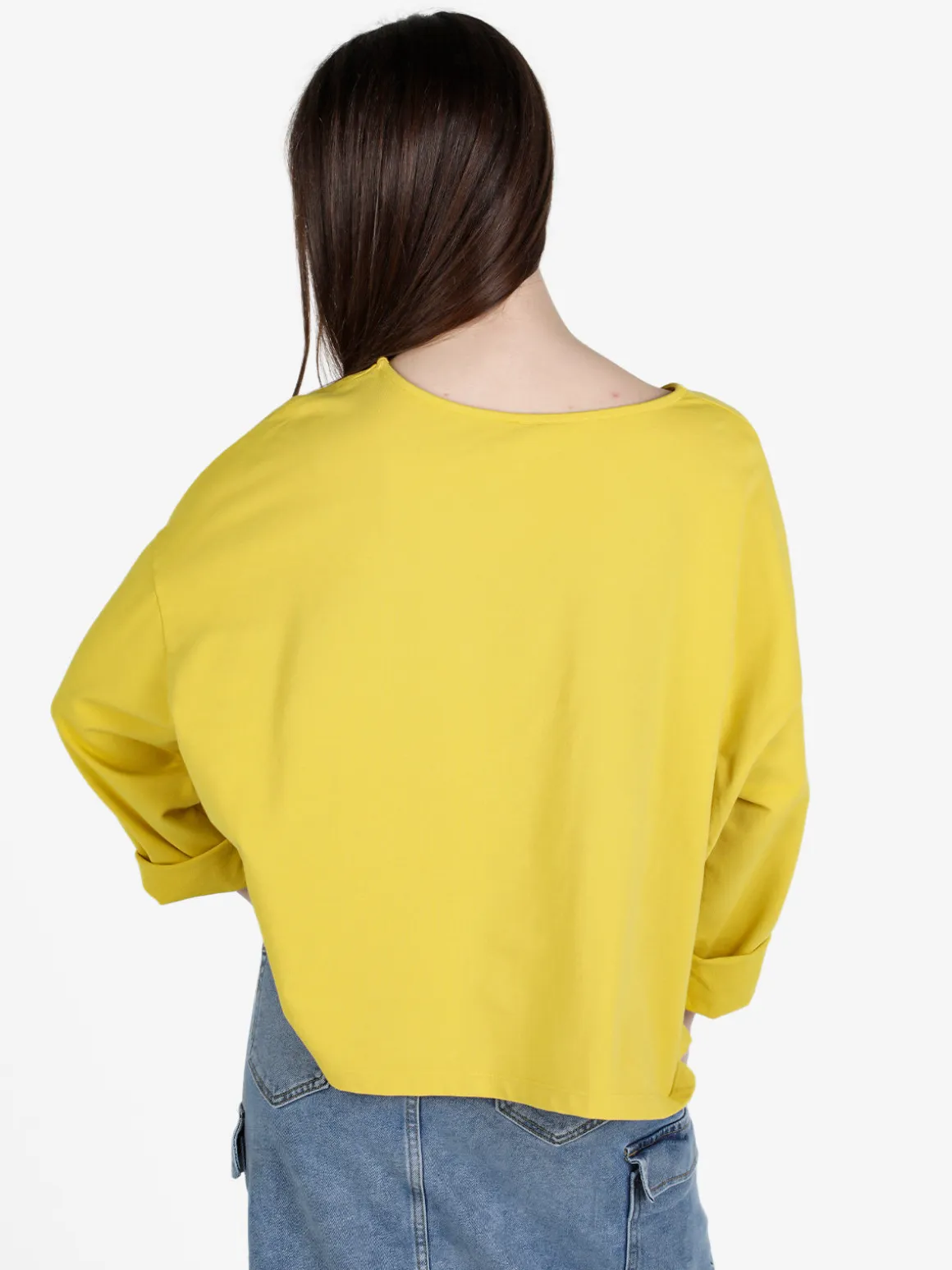 Sun Sun T-shirt cropped da donna con tasca