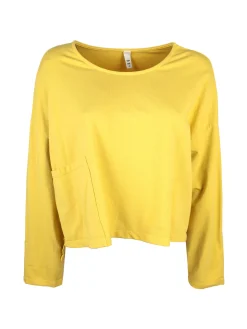 Sun Sun T-shirt cropped da donna con tasca