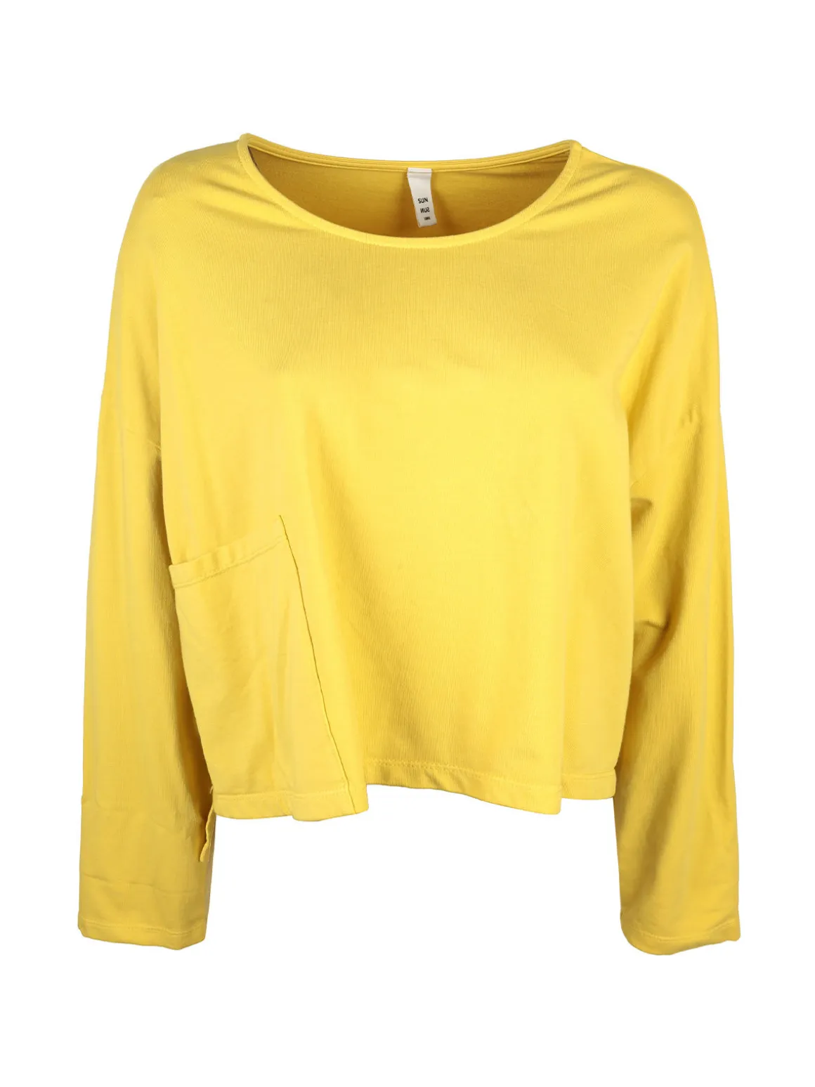 Sun Sun T-shirt cropped da donna con tasca