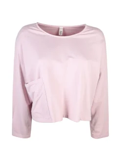 Sun Sun T-shirt cropped da donna con tasca