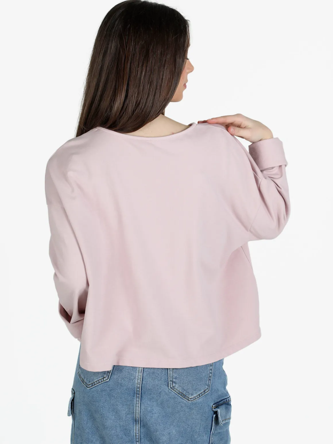Sun Sun T-shirt cropped da donna con tasca