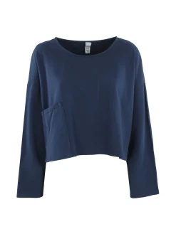Sun Sun T-shirt cropped da donna con tasca
