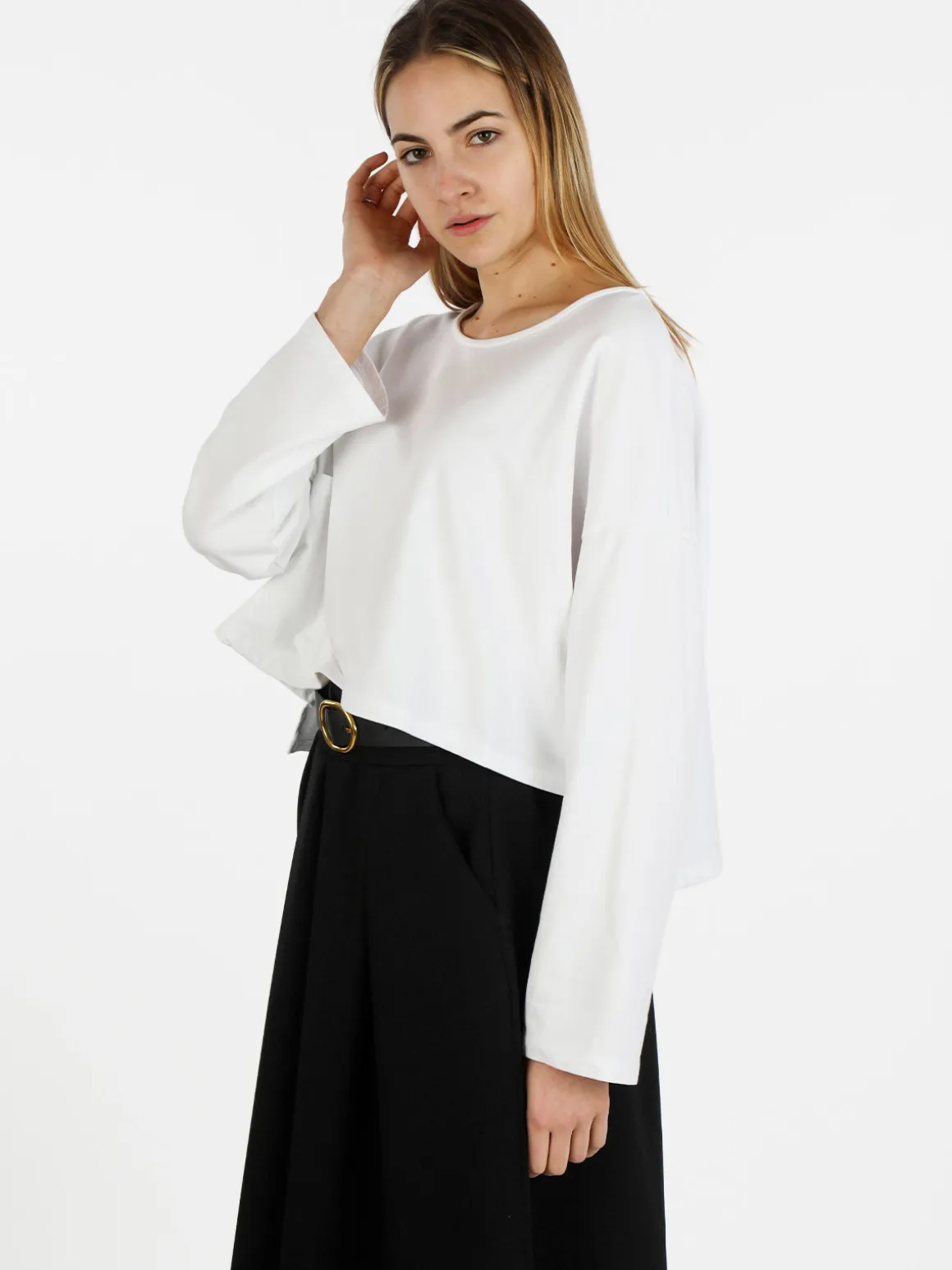 Sun Sun T-shirt cropped da donna con tasca