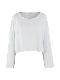 Sun Sun T-shirt cropped da donna con tasca