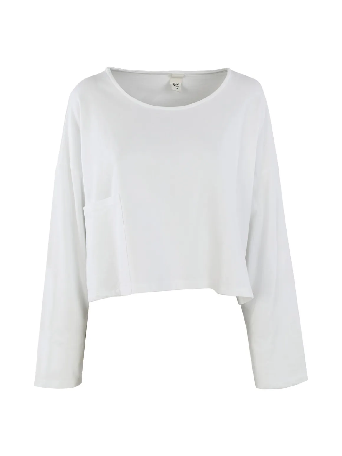 Sun Sun T-shirt cropped da donna con tasca