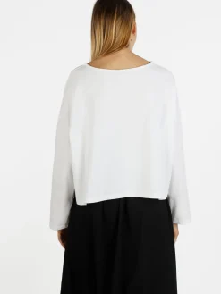 Sun Sun T-shirt cropped da donna con tasca