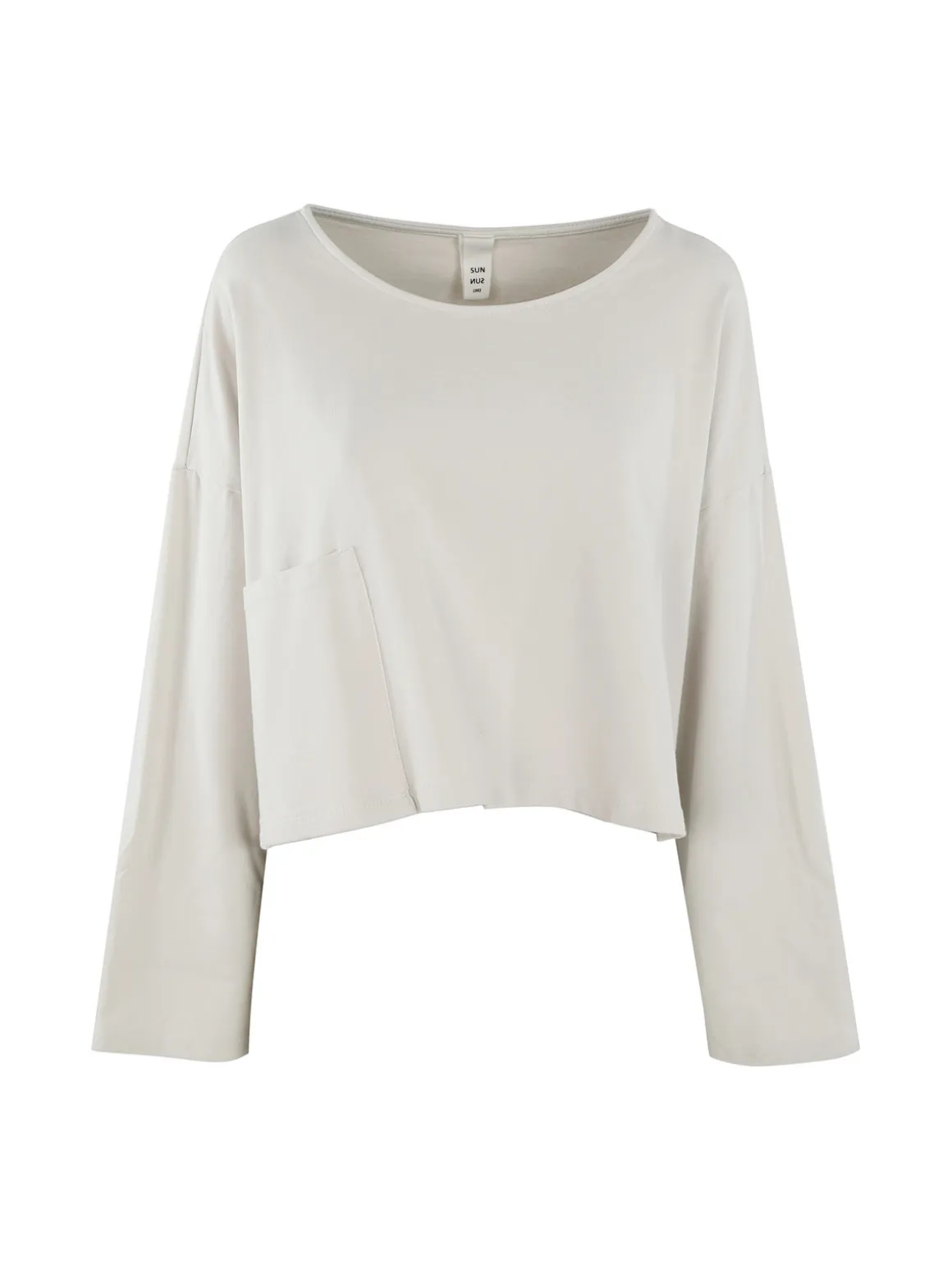 Sun Sun T-shirt cropped da donna con tasca