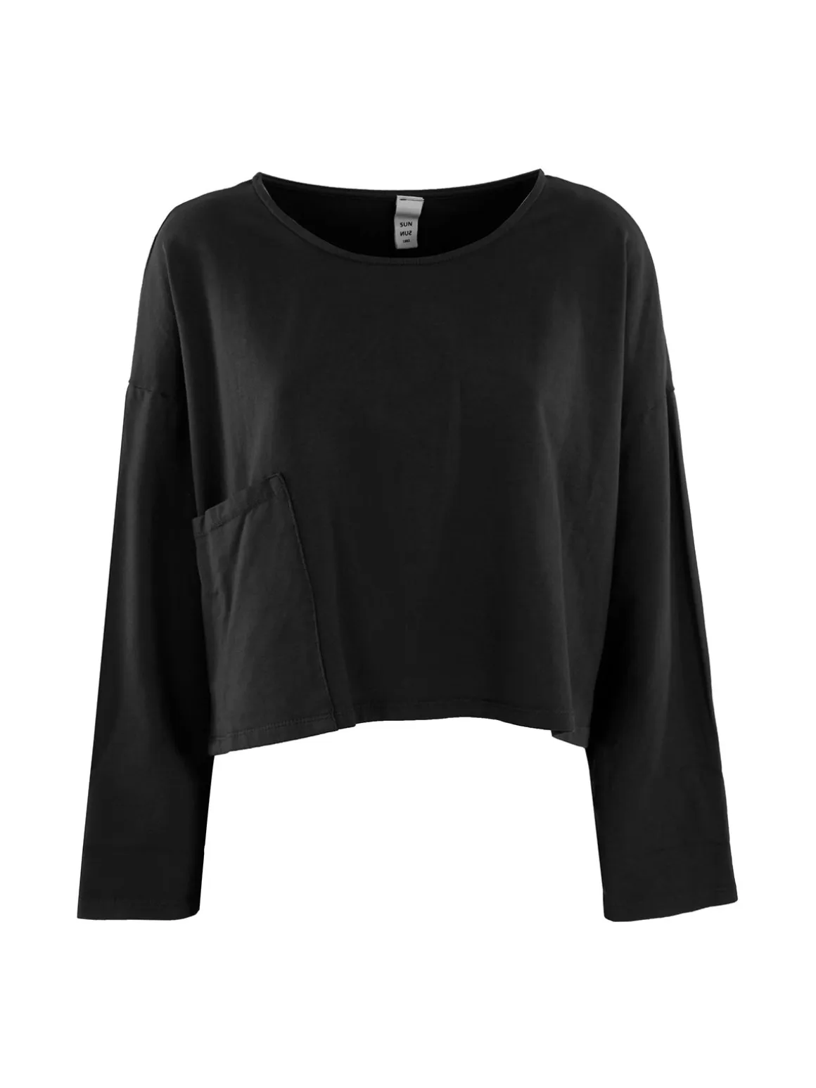 Sun Sun T-shirt cropped da donna con tasca