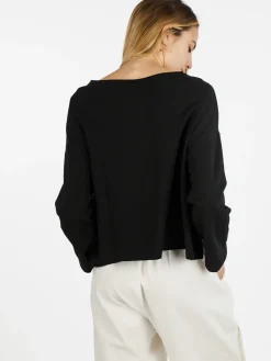 Sun Sun T-shirt cropped da donna con tasca
