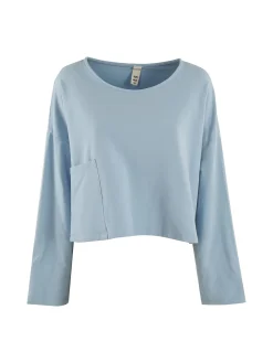 Sun Sun T-shirt cropped da donna con tasca