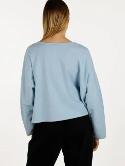 Sun Sun T-shirt cropped da donna con tasca