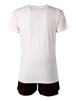 Superga Completo corto da donna in cotone con logo - rosa