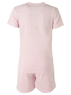 Superga Completo corto da donna in cotone con logo - rosa