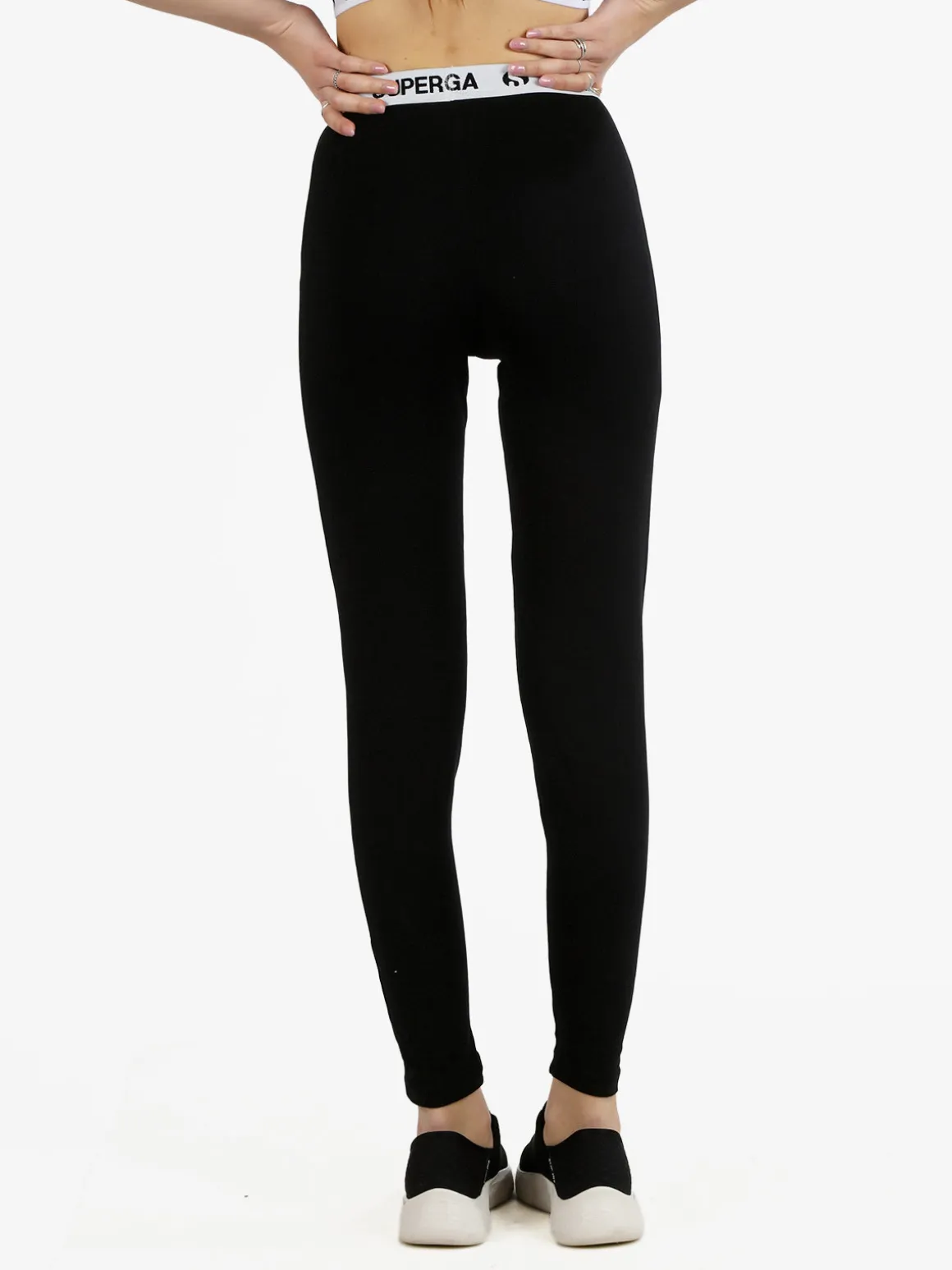Superga Leggings donna sportivi con fascia stampata