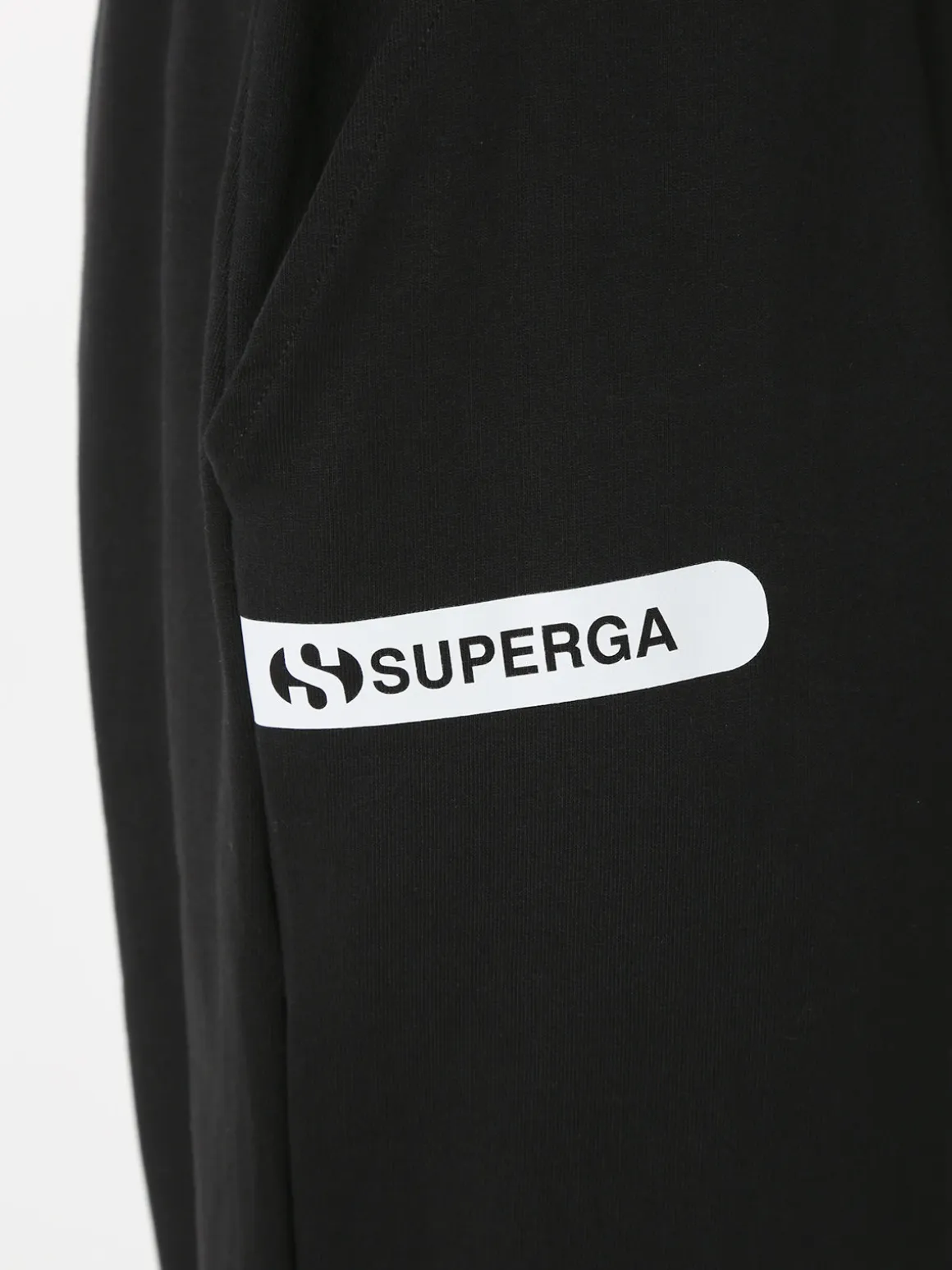 Superga Pantaloni tuta da donna in felpa con coulisse e polsini - nero