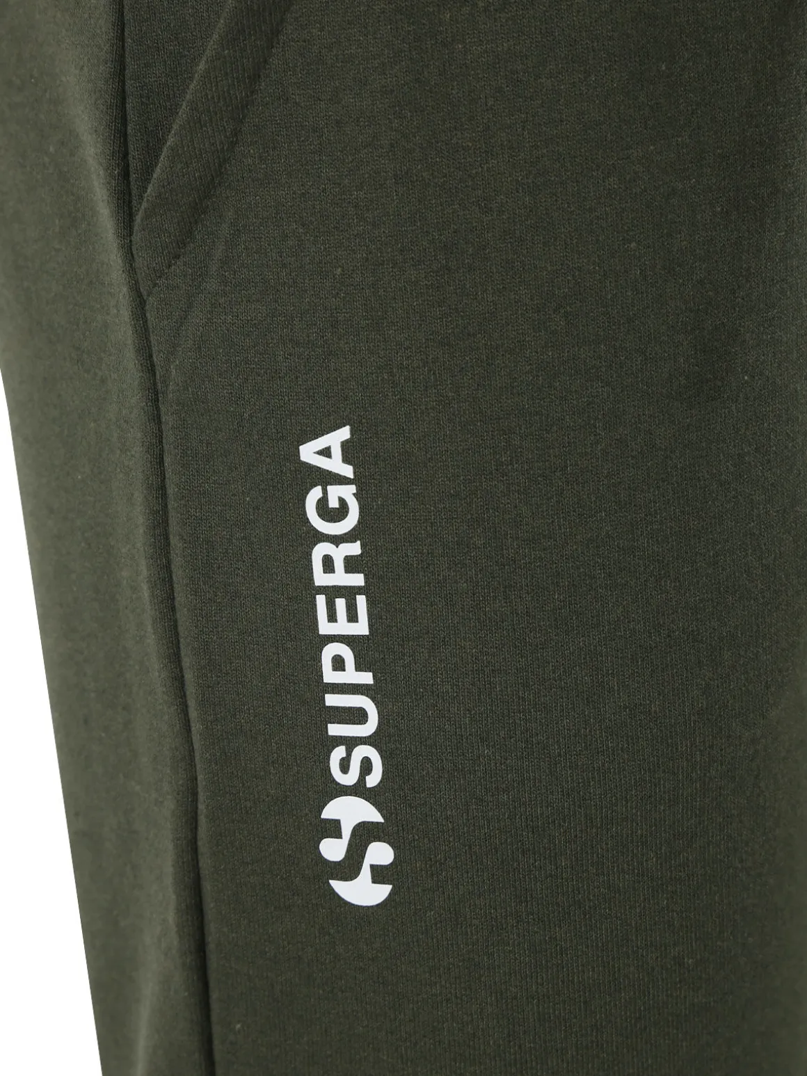 Superga Pantaloni tuta da donna in felpa con coulisse e polsini - militare