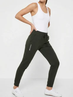 Superga Pantaloni tuta da donna in felpa con coulisse e polsini - militare