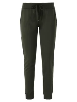 Superga Pantaloni tuta da donna in felpa con coulisse e polsini - militare